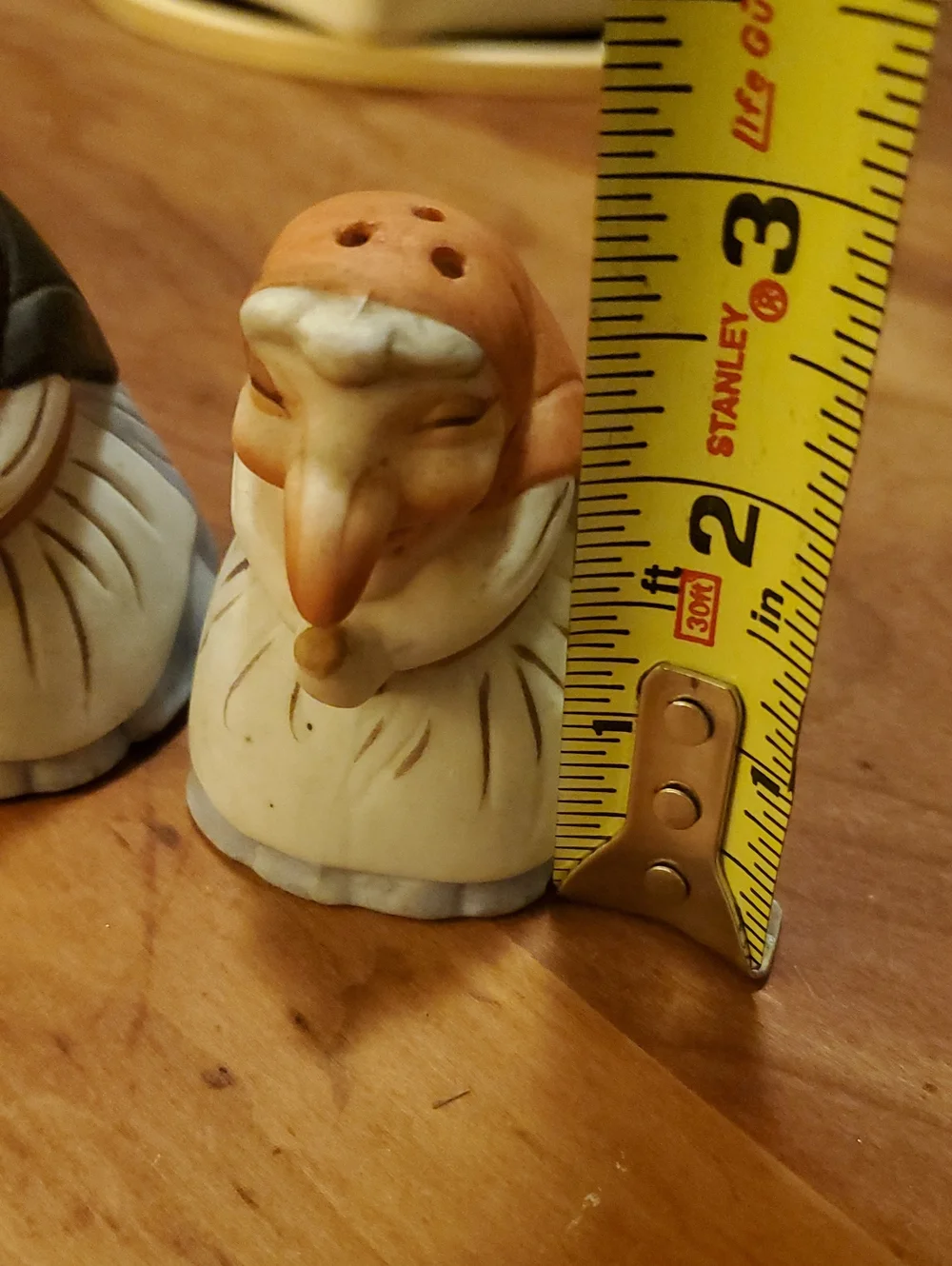 Vintage Salt And Pepper BABA YAGA 1981 ceramic Kitchen Witch